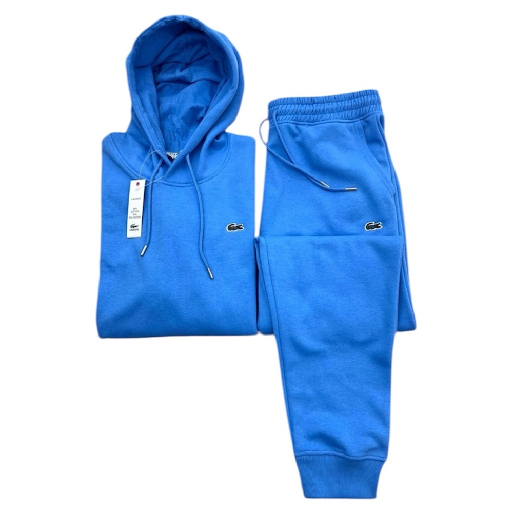 Lacoste Men's Vibrant Blue Hoodie and Joggers Set